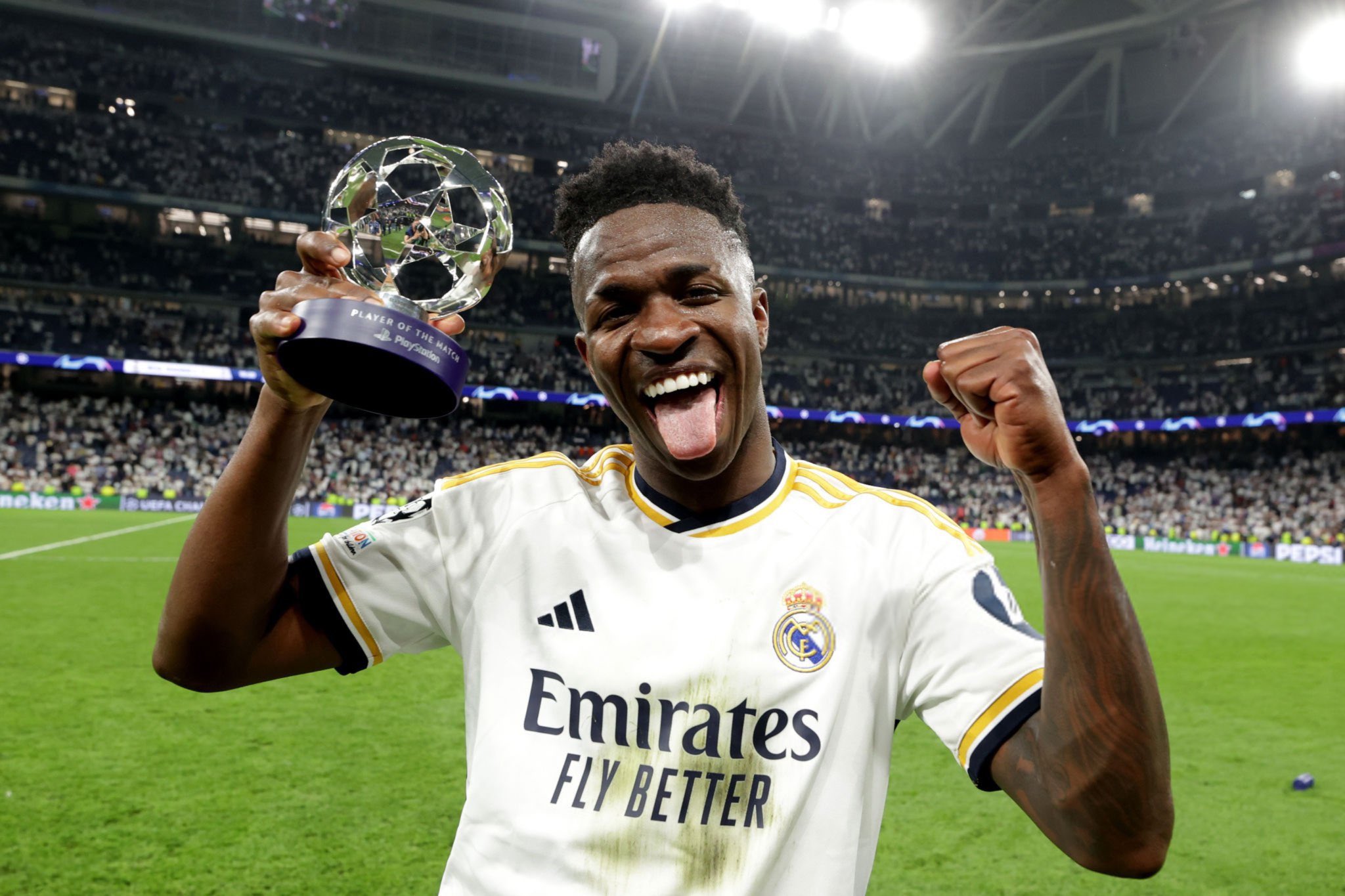 Fabrizio Romano on X: "⚪️🇧🇷 Vinicius Jr has been voted as UEFA Man of the Match for Real Madrid 🆚 Bayern. “President Florentino Pérez, thanks for bringing me to the biggest club