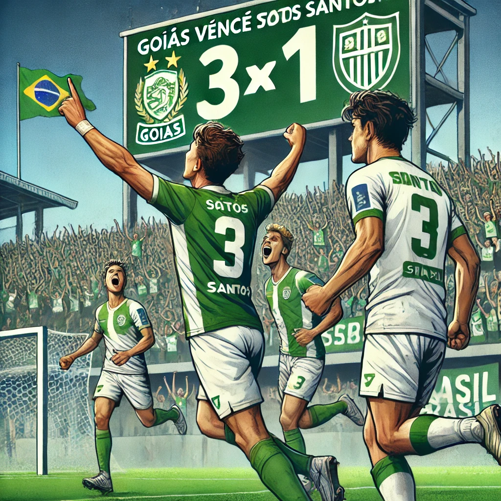 Goiás defeats Santos 3-1 and keeps the dream of promotion alive — Brazilian flag to color.