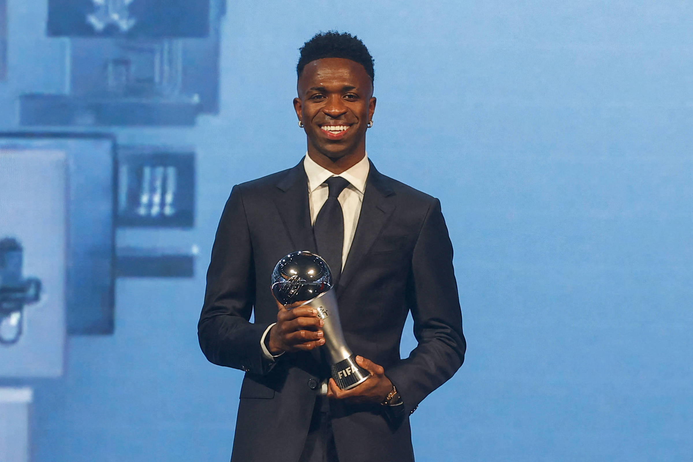 Vini Jr thanked Flamengo after receiving the award for Best Player in the World from FIFA.