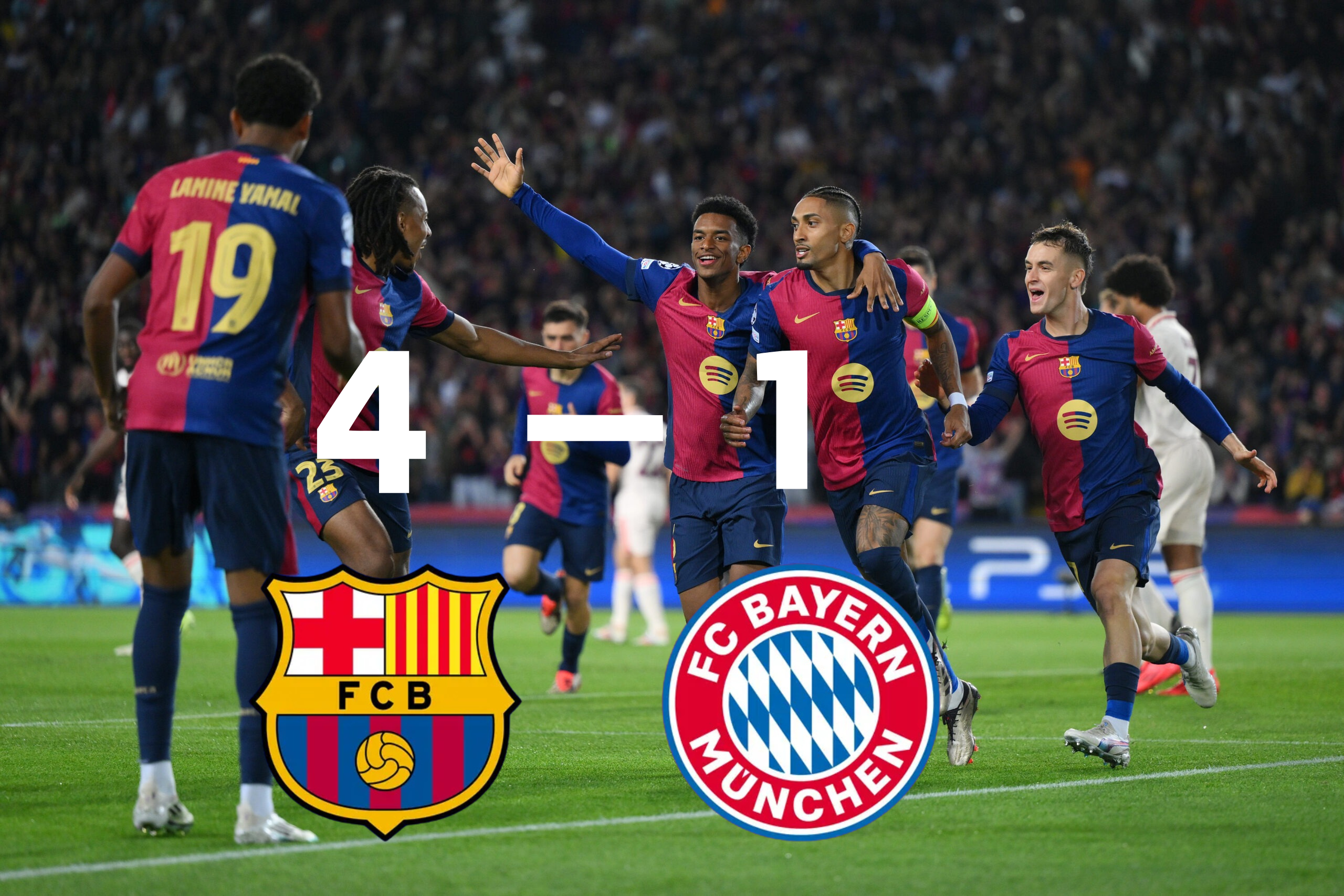 Barcelona Shines with Raphinha: 4-1 Against Bayern in the UEFA Champions League